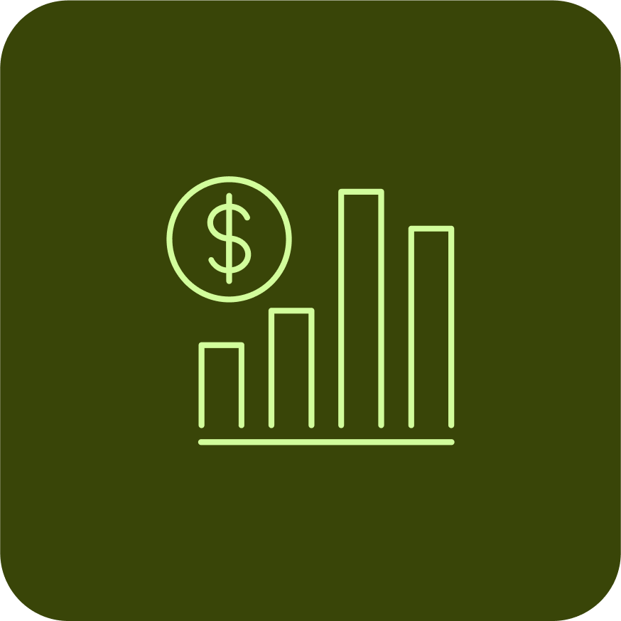 Money graph icon